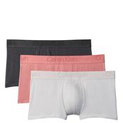 Calvin Klein CK Black 3 Pack Low Rise Trunks, Dusty Blush Multi image