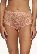 Chantelle One Size High Waist Soft Stretch Brief, Pink Leopard image