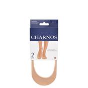 Charnos Ballerina Footsie with Heel Grip, Natural