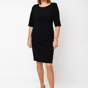 Christina Felix Rhinestone Detail Pencil Knee Length Dress, Black image