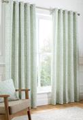 Curtina Marple Thermal Lined Luxury Eyelet Curtains 90”x 90”, Sage Green image