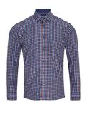 Daniel Grahame Check Shirt, Navy &amp; Orange Multi image