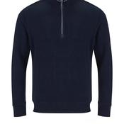Daniel Grahame Contrast Trim Quarter Zip Sweatshirt, Navy image