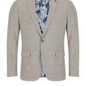 Daniel Grahame Damon Houndstooth Linen Blend Blazer, Brown