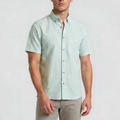 Daniel Grahame Stripe Short Sleeve Shirt, Green &amp; White