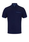 Daniel Grahame Tipped Collar Pocket Polo Shirt, Navy image