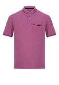 Daniel Grahame Tipped Collar Pocket Polo Shirt, Dark Pink image