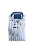 Daniel Grahame Stripe Short Sleeve Shirt, Blue image