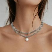 Dyrberg/Kern Aurelia Pearl Necklace, Silver image