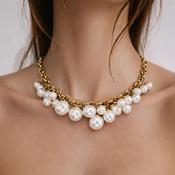 Dyrberg/Kern Chamelia Pearl Necklace, Gold image