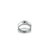 Dyrberg/Kern Compliments Ring 1 Bevelled Edge Ring, Silver Size III image