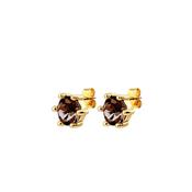 Dyrberg/Kern Craze Stud Earrings, Brown &amp; Gold image