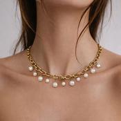 Dyrberg/Kern Elena Pearl Necklace, Gold image