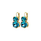 Dyrberg/Kern Globlue Earrings, Turquoise &amp; Gold image