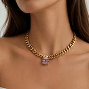 Dyrberg/Kern Holl Necklace, Vintage Rose &amp; Gold image