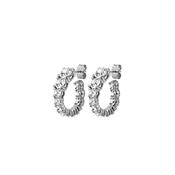Dyrberg/Kern Kolos Huggie Hoop Earrings, Silver image