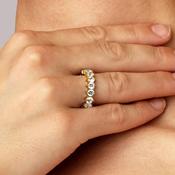 Dyrberg/Kern Mamba CZ Row Ring, Gold