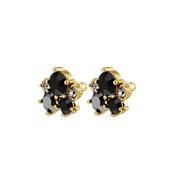 Dyrberg/Kern Minnie Earrings, Black &amp; Gold image