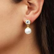 Dyrberg/Kern Naomi Pearl Earrings, Gold image