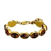 Dyrberg/Kern Opaline Bracelet, Brown &amp; Gold image