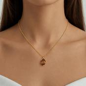 Dyrberg/Kern Orb Necklace, Brown &amp; Gold image