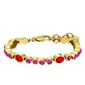 Dyrberg/Kern Sophia Bracelet, Red &amp; Gold image