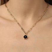 Dyrberg/Kern Tessa Necklace, Black &amp; Gold image