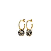 Dyrberg/Kern Wisp Earrings, Black &amp; Gold image