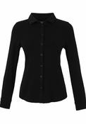 Dolcezza Basic Pointed Collar Shirt, Black image