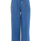 Dolcezza Casual Linen Wide Leg Trousers, Blue