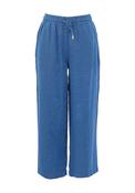 Dolcezza Casual Linen Wide Leg Trousers, Blue image