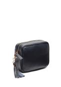 Elie Beaumont Crossbody Tassel Bag with Weave Strap, Navy image