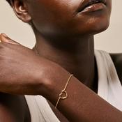 Enamel Organic Heart Bracelet, Gold image