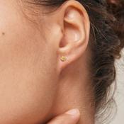 Enamel Rio Mini Stud Earrings, Gold