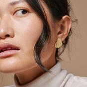 Enamel Wave Earrings, Gold