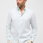 1863 By Eterna Modern Fit Stripe Shirt, Mint &amp; White image