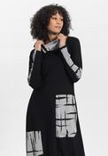 Elsewhere Nova Patch Print, Jersey Midi Dress, Black image