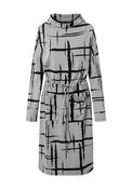 Elsewhere Marau Drawstring Waist Bold Print Midi Dress, Anthracite image