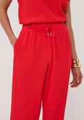 Esqualo Textured Wide Leg Trousers, Red image