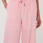 Esqualo Striped Wid Leg Trousers, Pink and White