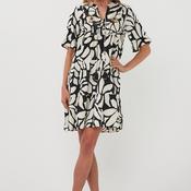 Esqualo Floral Print Embellished Mini Dress, Black image