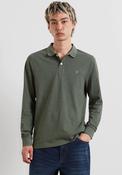 Farah Cunningham Long Sleeve Polo Shirt, Rosemary Green Marl image