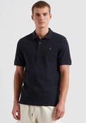 Farah Horace Jaquard Knitted Polo Shirt, Navy image