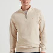 Farah Jim Quarter Zip Sweatshirt, Beige Marl image