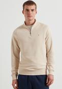 Farah Jim Quarter Zip Sweatshirt, Beige Marl image