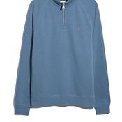 Farah Jim Quarter Zip Sweatshirt, Blue Tide Marl image