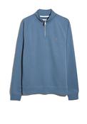Farah Jim Quarter Zip Sweatshirt, Blue Tide Marl image