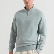 Farah Jim Quarter Zip Sweatshirt, Green Mist Marl image