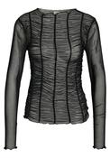 Noisy May Judith Draped Mesh Top, Black image
