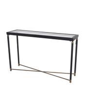 Fern Cottage Glass Top Console Table, Black &amp; Gold image